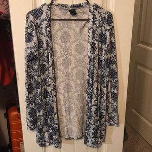 Blue Patterned Cardigan